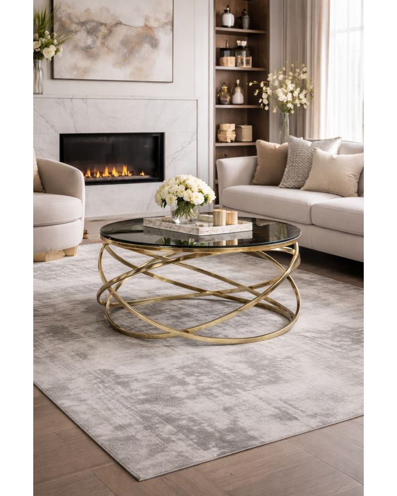 Elips Orta Sehpa – 80cm çap - Gold