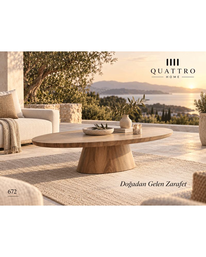 Lunessa 672 Ahşap Orta Sehpa-Ölçü: 165 × 60 × 40 cm