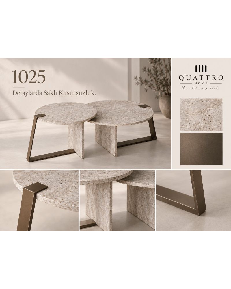 Lunera 1025 İkili Orta Sehpa-Büyük Sehpa: 70 × 50 cm Büyük Sehpa Yüksekliği: 50 cm Küçük Sehpa: 44 × 38 cm Küçük Sehpa Yüksekliği: 44 cm