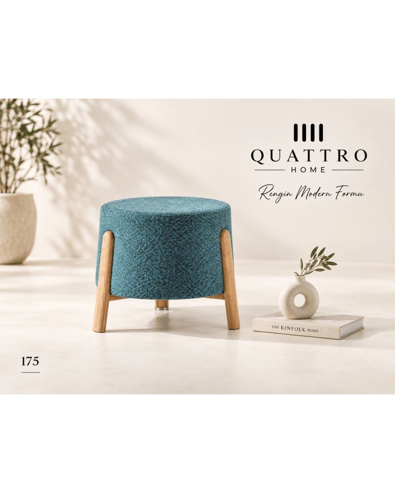 Lunessa 175 Dekoratif Puf-Genişlik: 45 cm Derinlik: 45 cm Yükseklik: 43 cm