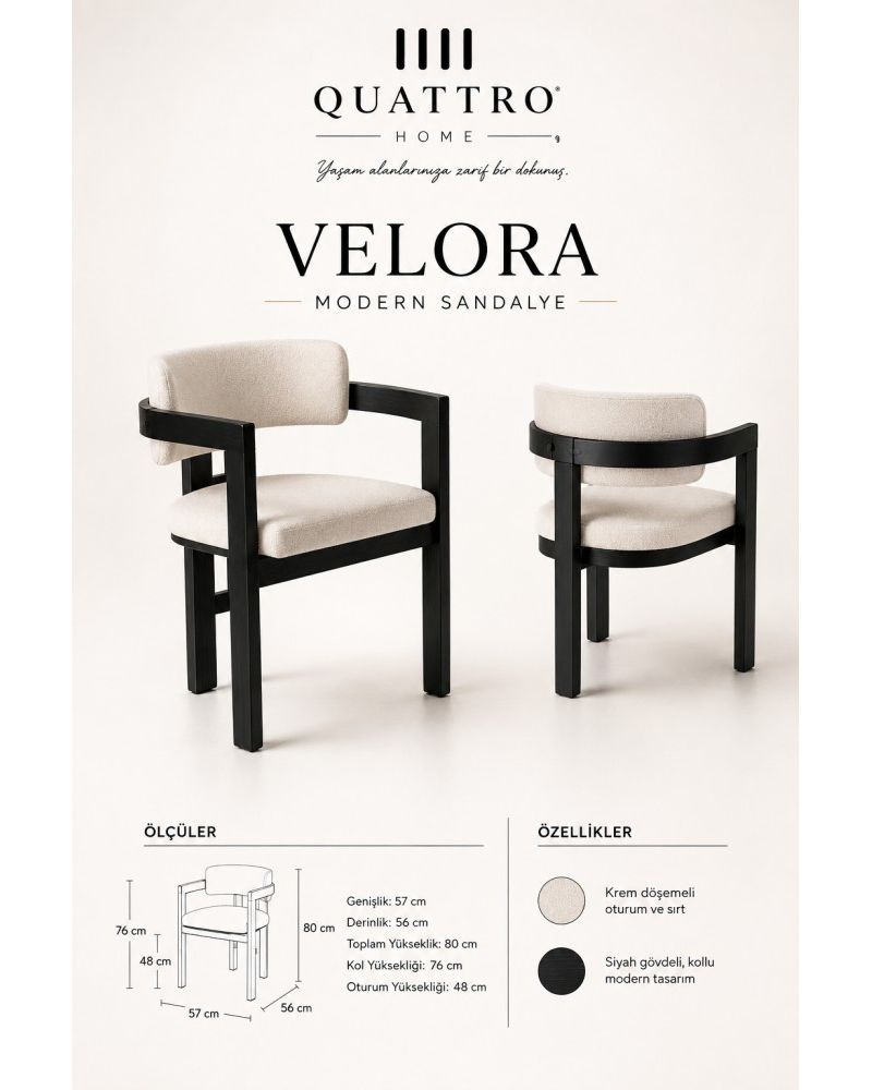 Velora Modern Yemek Masası Takımı