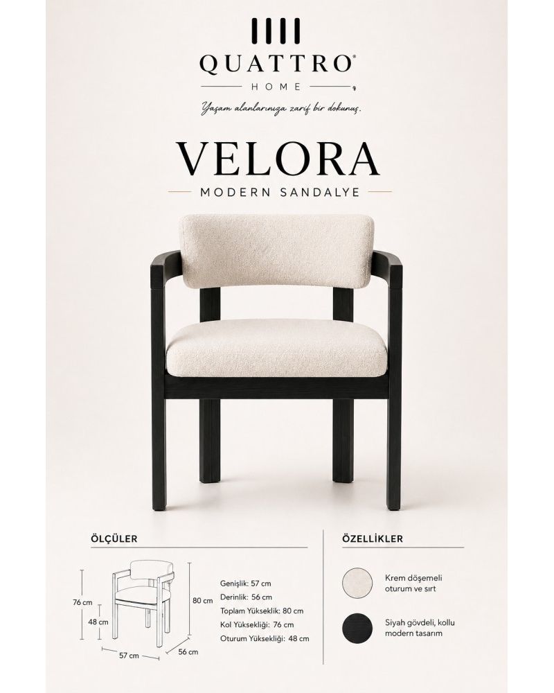 Velora Modern Yemek Masası Takımı