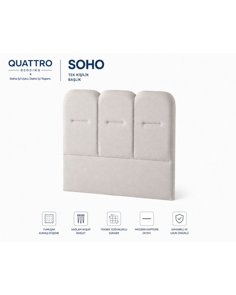 Soho Tek Kişilik Döşemeli Yatak Başlığı