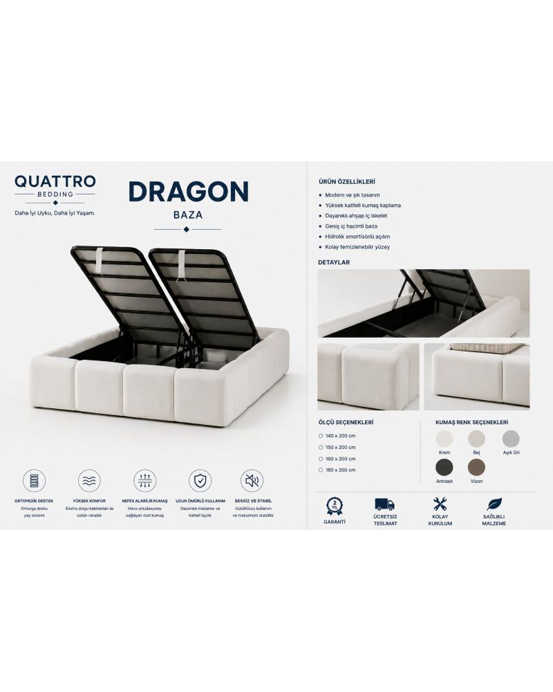 Dragon Çift Kişilik Sandıklı Baza