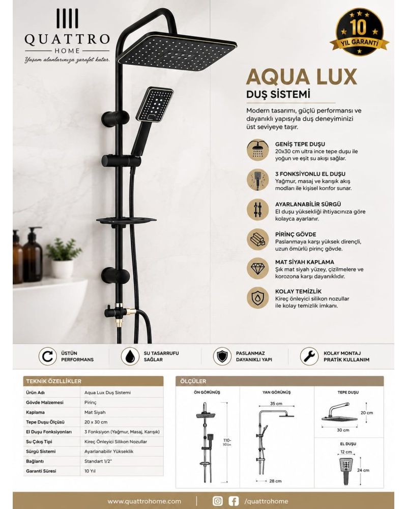 Aqua Lux3   Duş Sistemi
