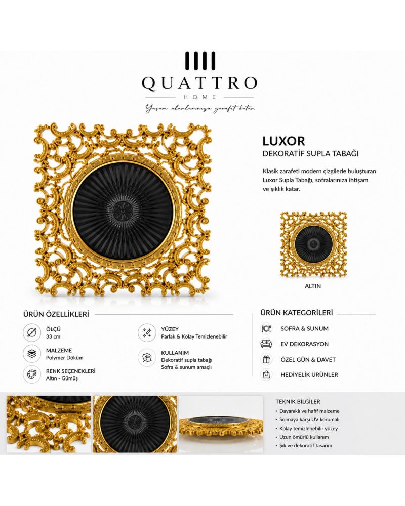 Luxor Dekoratif Supla Tabağı – 33 cm