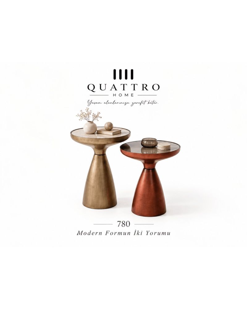 Aurelia 780 İkili Yan Sehpa-  Çap: 40 / 40 cm Yükseklik:   1 -53   / 2- 47 cm