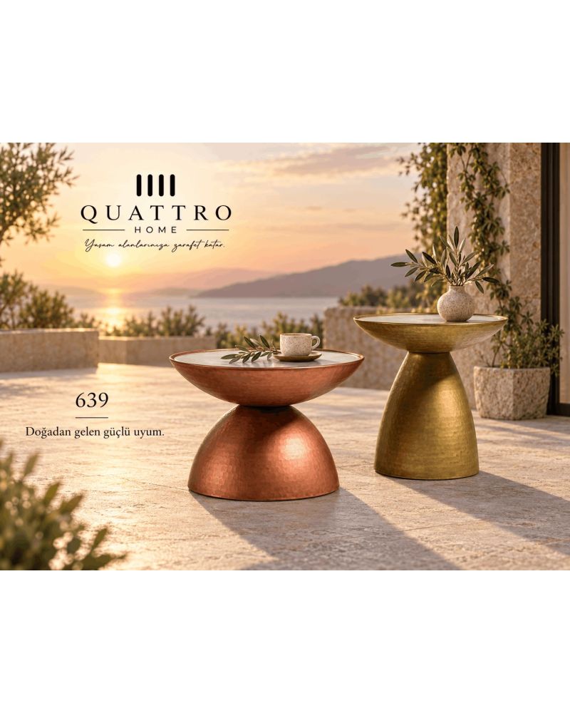 Aurelia 639 İkili Zigon Sehpa-Büyük Sehpa Genişlik: 61 cm Büyük Sehpa Yükseklik: 43 cm Küçük Sehpa Genişlik: 51 cm Küçük Sehpa Yükseklik: 46 cm