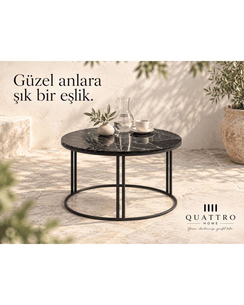 Siyah Orta Sehpa 70 cm