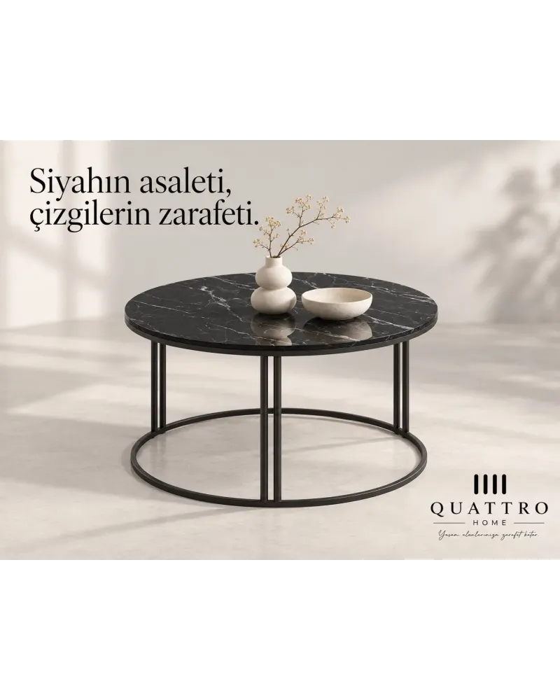 Siyah Orta Sehpa 70 cm