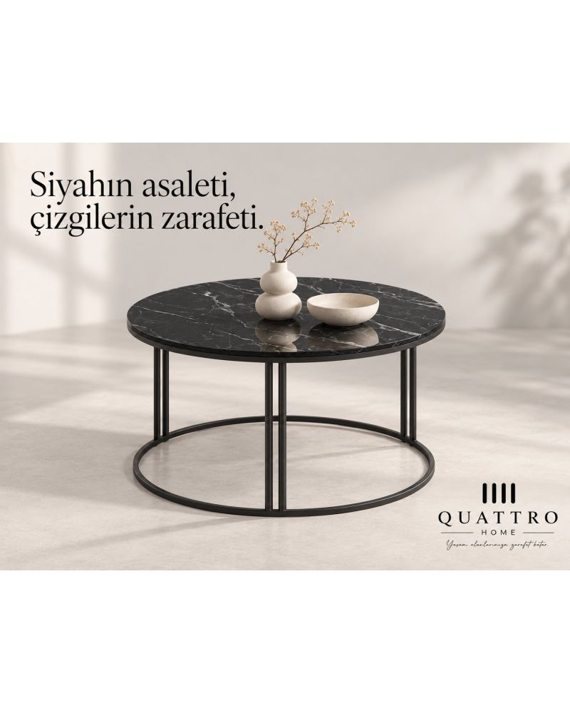Siyah Orta Sehpa 70 cm