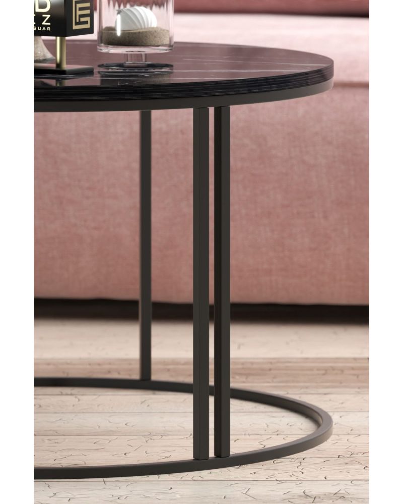 Siyah Orta Sehpa 70 cm