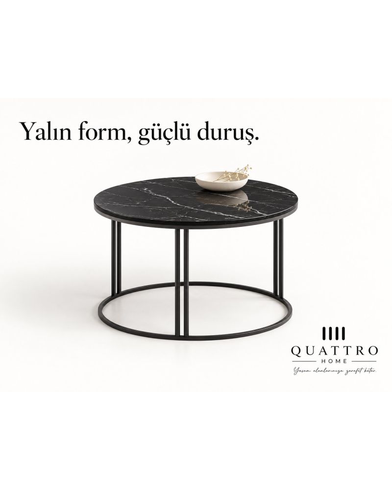 Siyah Orta Sehpa 70 cm