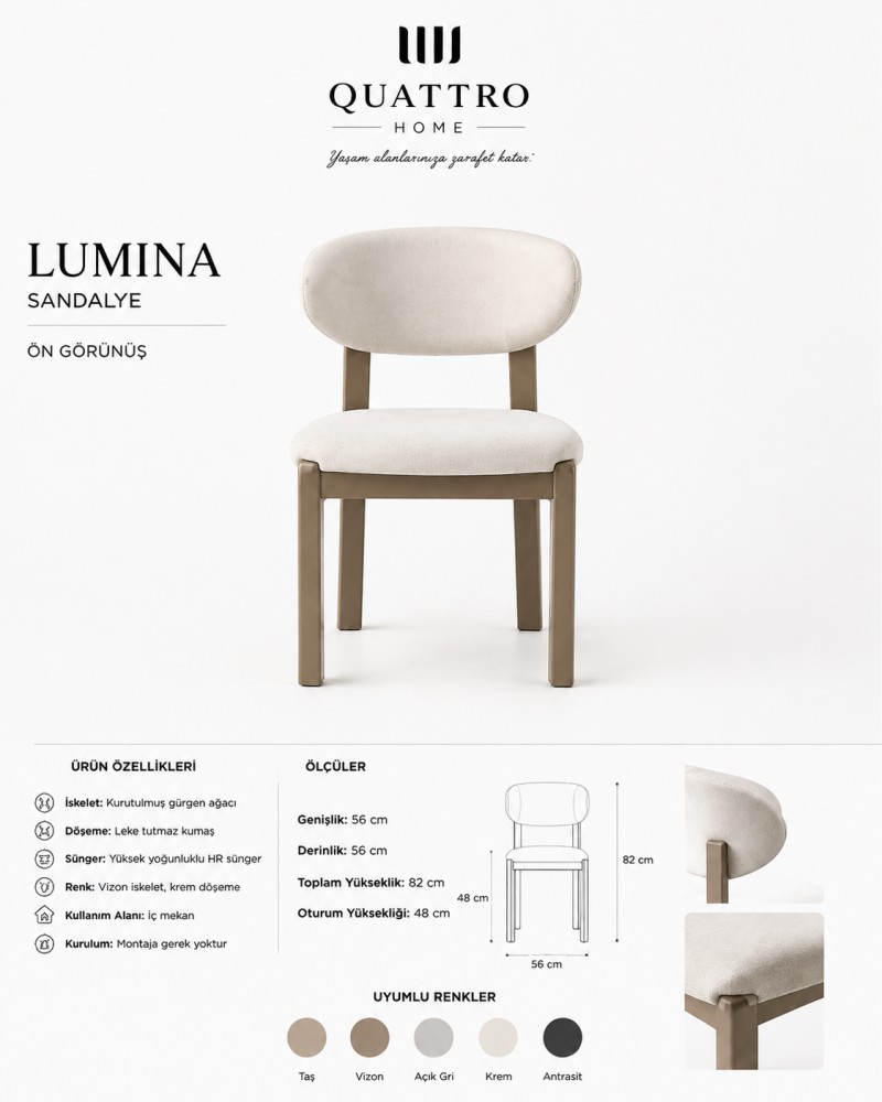 Lumina Modern Yemek Masası Takımı