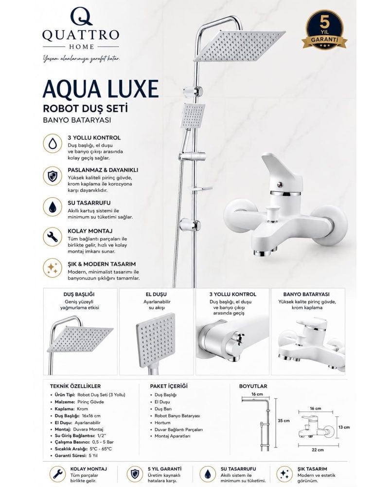 Aqua Luxe2 Duş Seti