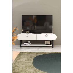 Beyaz Modern TV Ünitesi - 110 cm