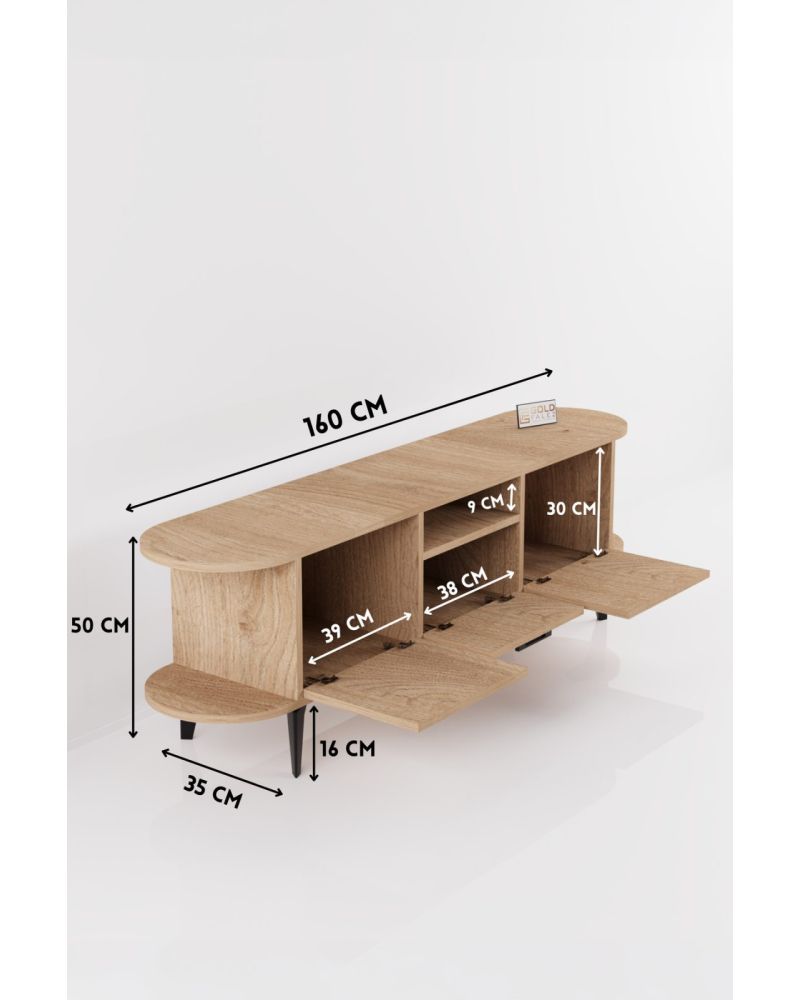 Bej Renkli Suntalam TV Sehpası 160x35 cm