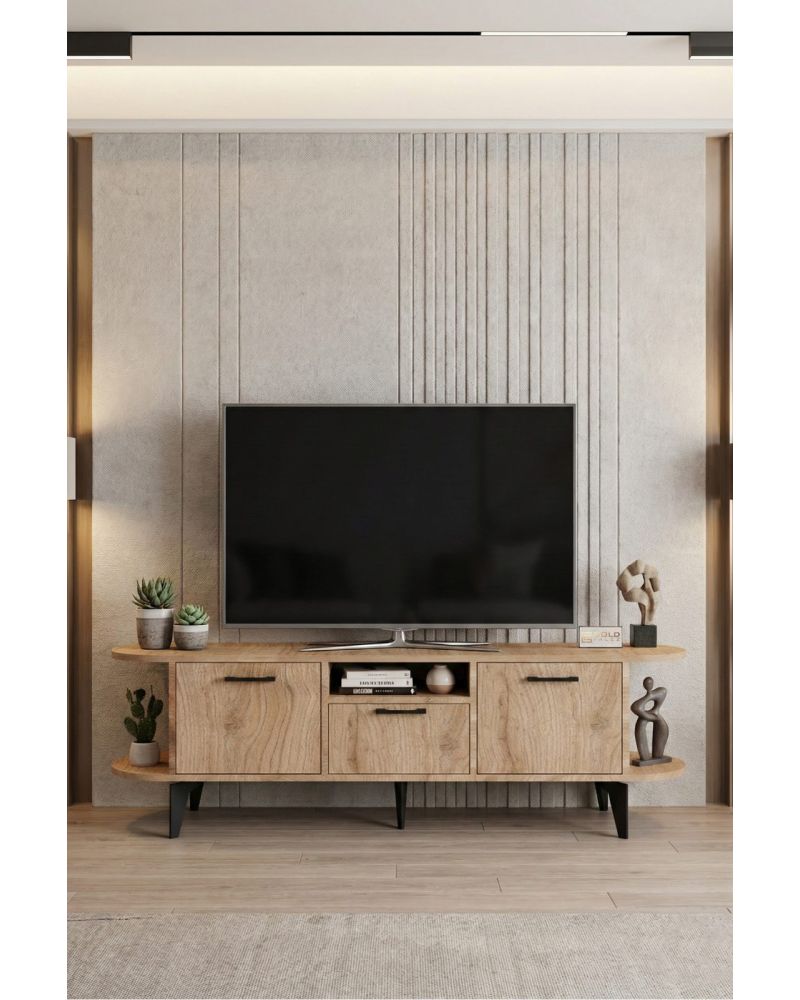 Bej Renkli Suntalam TV Sehpası 160x35 cm