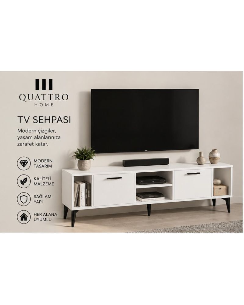 Suntalam TV Sehpası Suntalam Beyaz 160x35 cm
