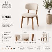 Loris Ahşap Ayaklı Modern Yemek Sandalyesi