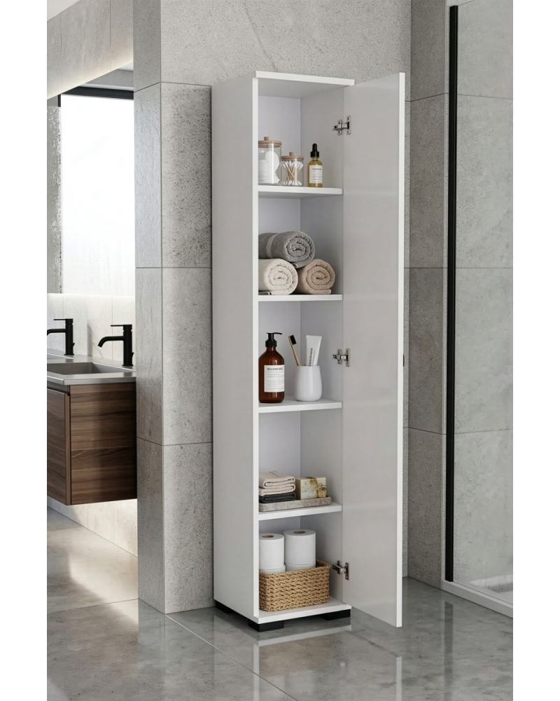Beyaz Çok Amaçlı Banyo ve Mutfak Organizer Dolabı 30 cm