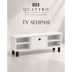 Beyaz Suntalam TV Sehpası 136x44 cm