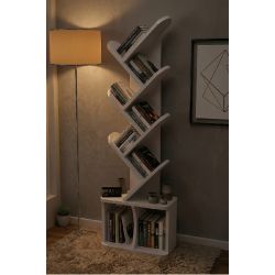 Yaprak Tasarım Kitaplık Beyaz Suntalam 45x132 cm