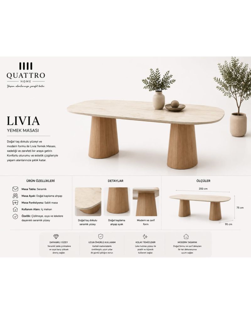 Livia Modern Yemek Masası