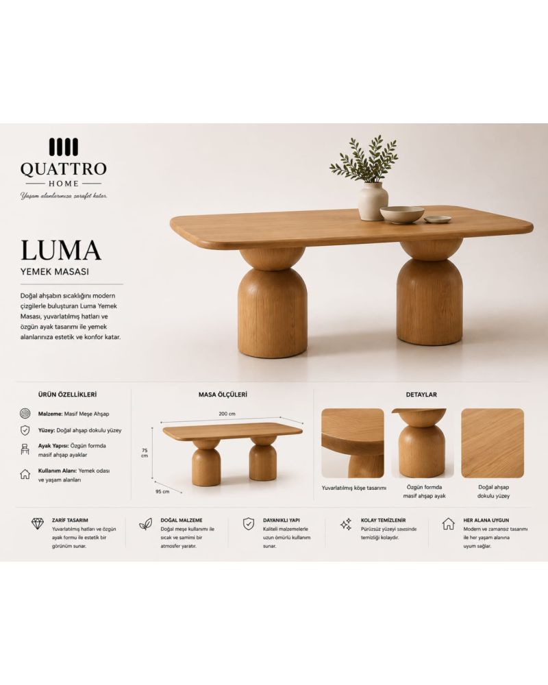 Luma Modern Yemek Masası