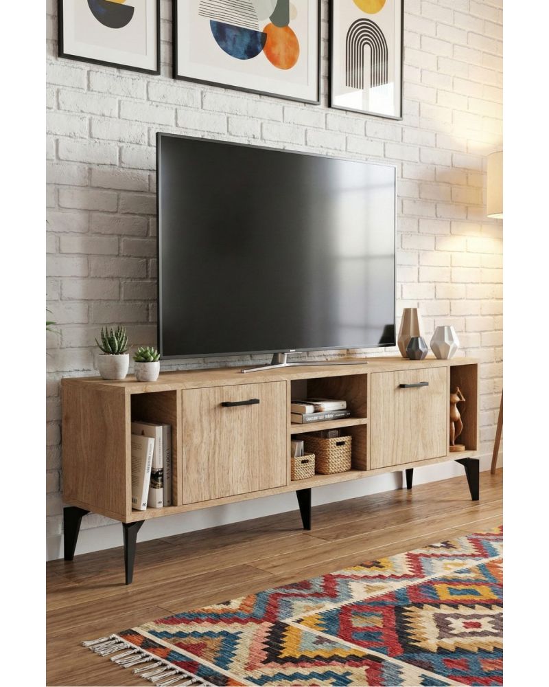 Bej Renkli Suntalam TV Sehpası 160x35 cm