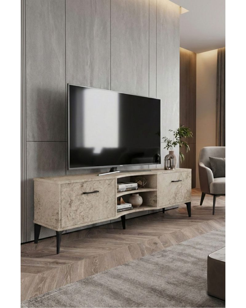 Ekru TV Sehpası 160x35 cm