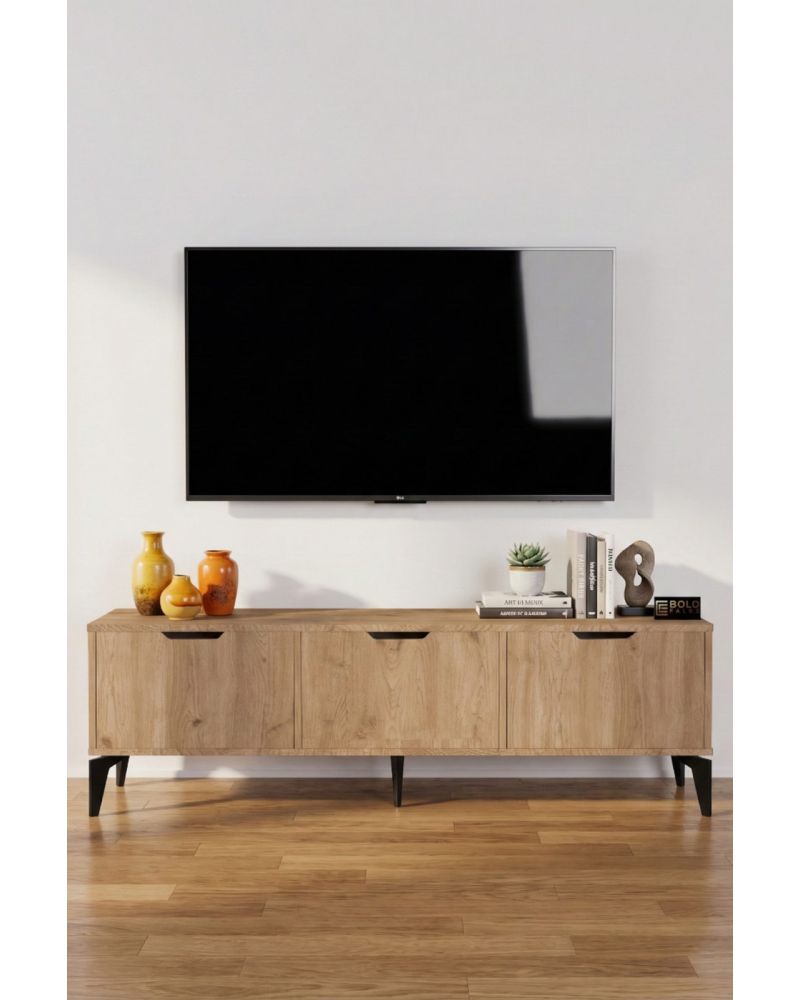 Bej Sepet Desenli Suntalam TV Sehpası 160x35 cm