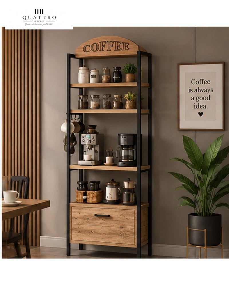 Metal Kahve Köşesi ve Mutfak Düzenleyici Stand 196 cm