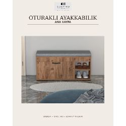 Minderli Ayakkabılık Bench Dolap Atlantik Çam