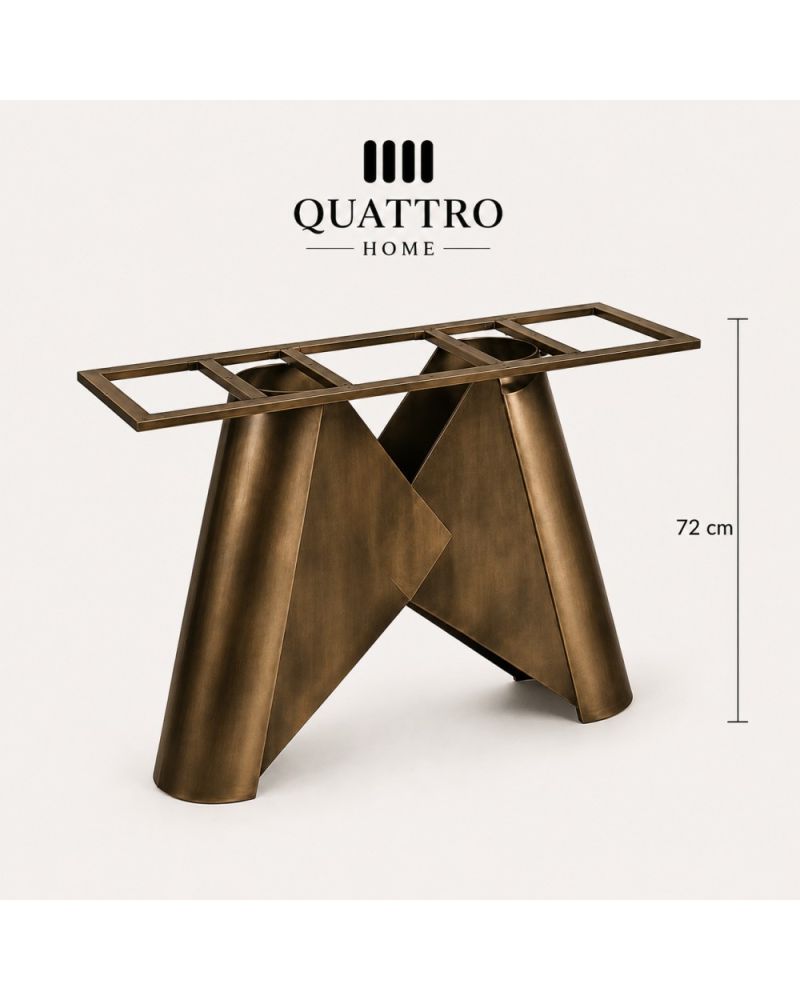 Orion 72 cm Geometrik Bronz Metal Masa Ayağı
