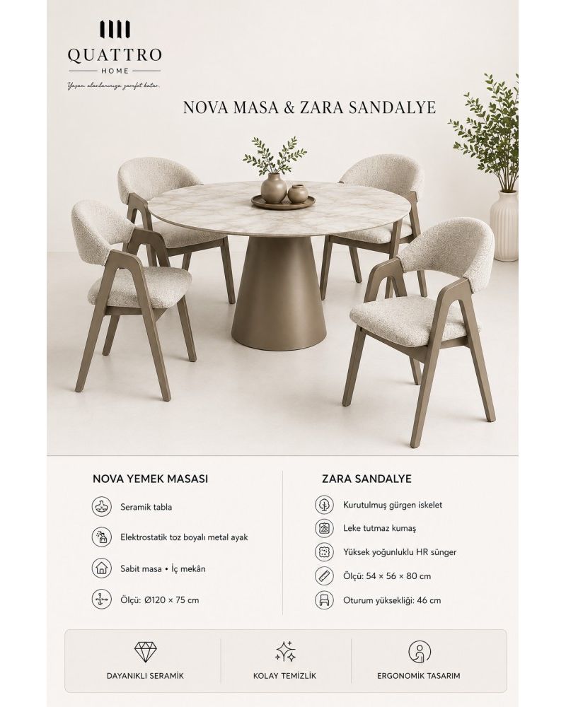 Nova  Yemek Masası Takımı