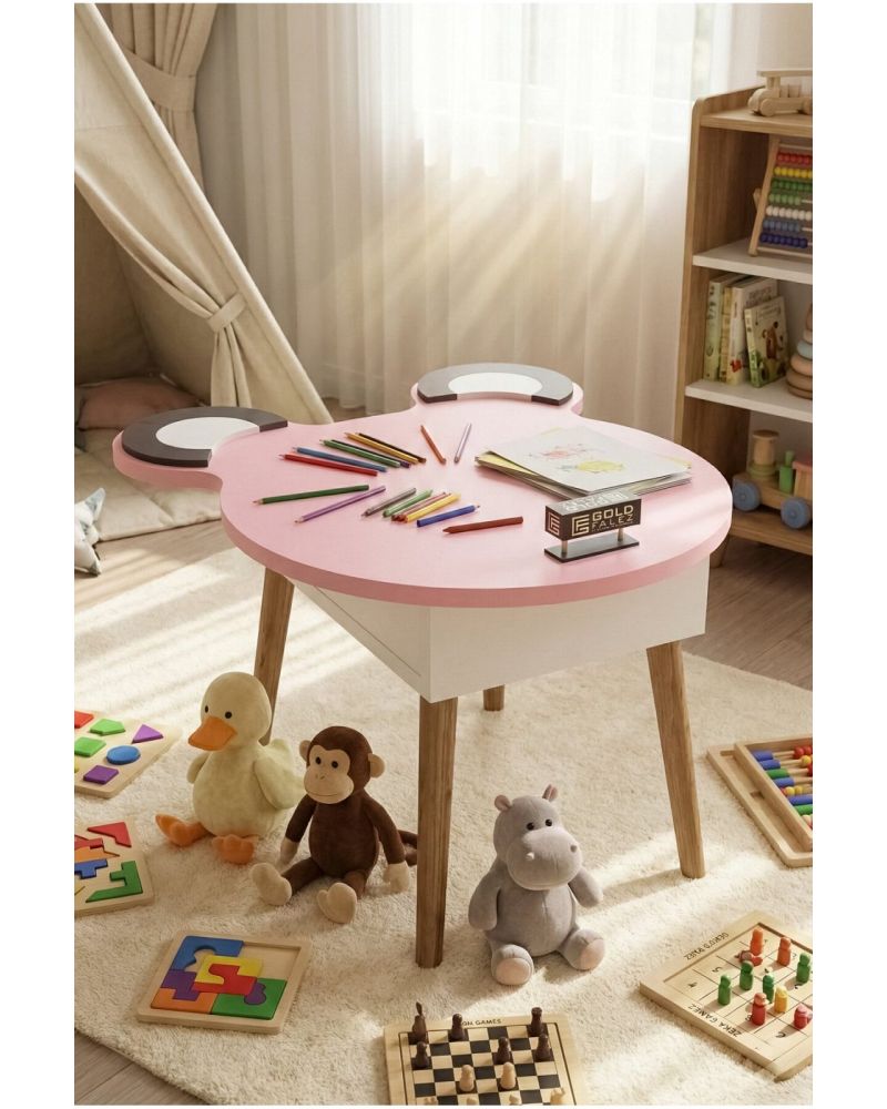 Pembe Çocuk Aktivite ve Oyun Masası