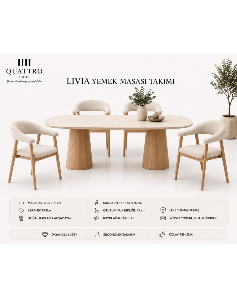 Livia Yemek Masası Takımı