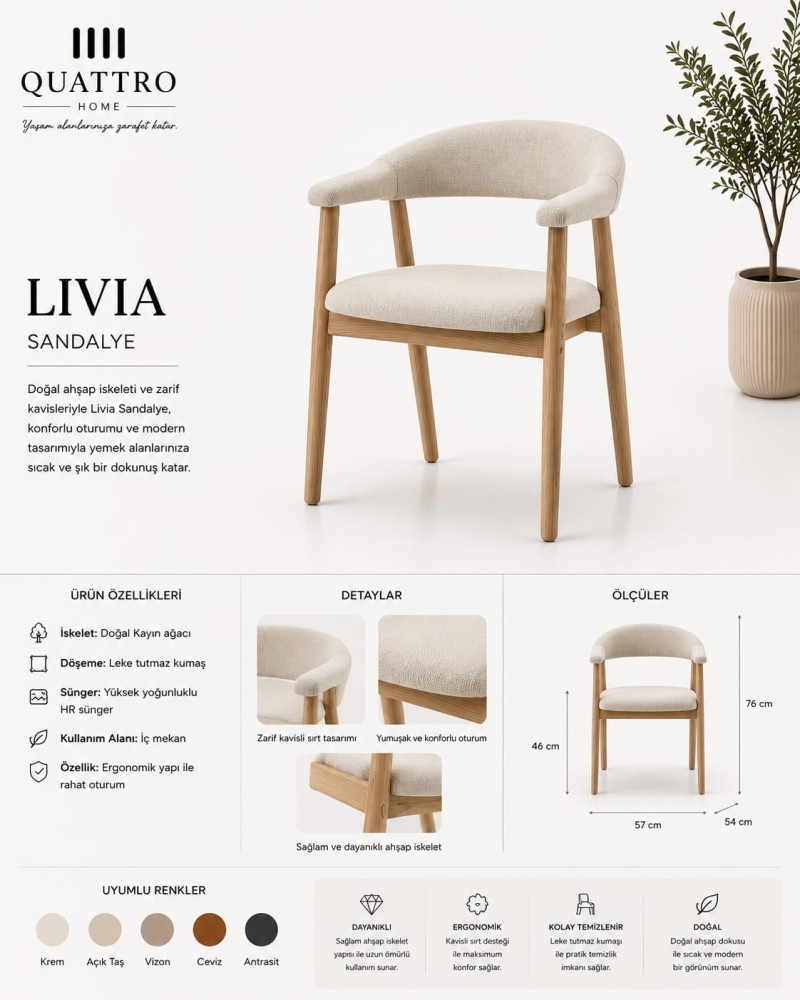 Livia Yemek Masası Takımı