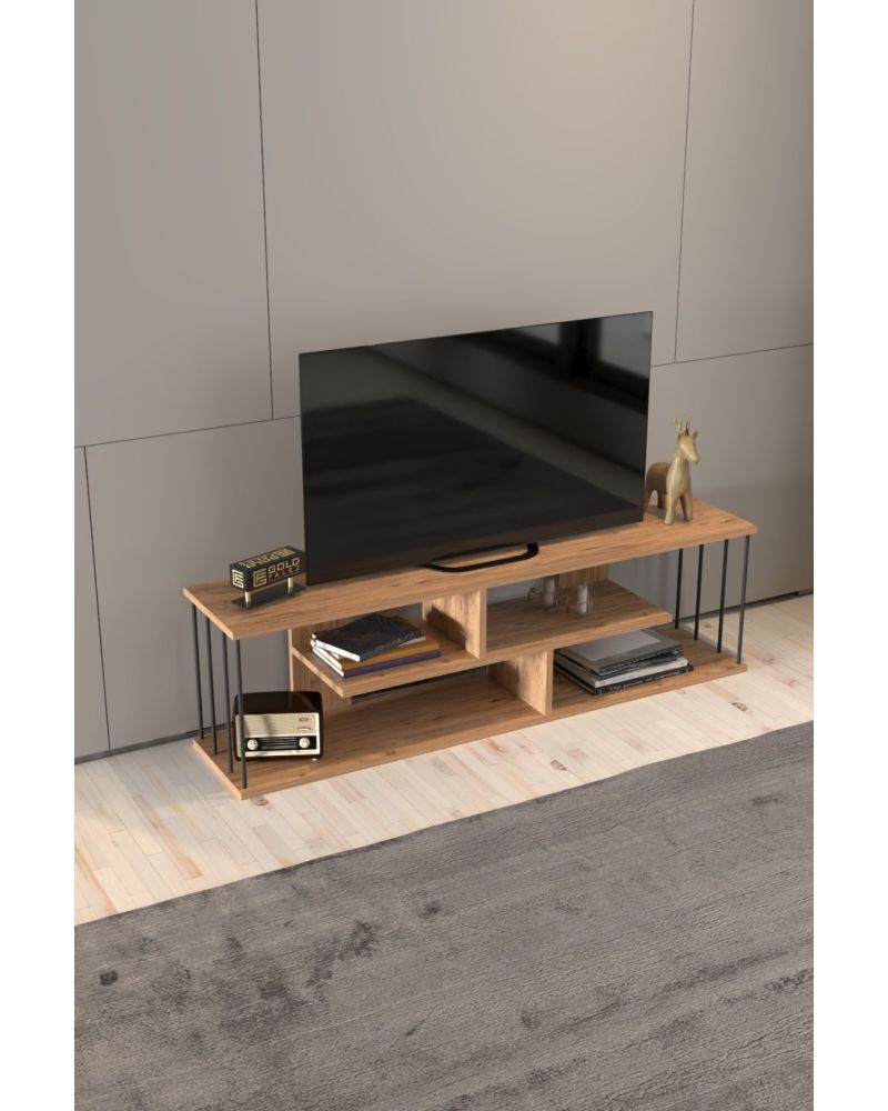 Ceviz Desenli Modern TV Ünitesi 140 cm