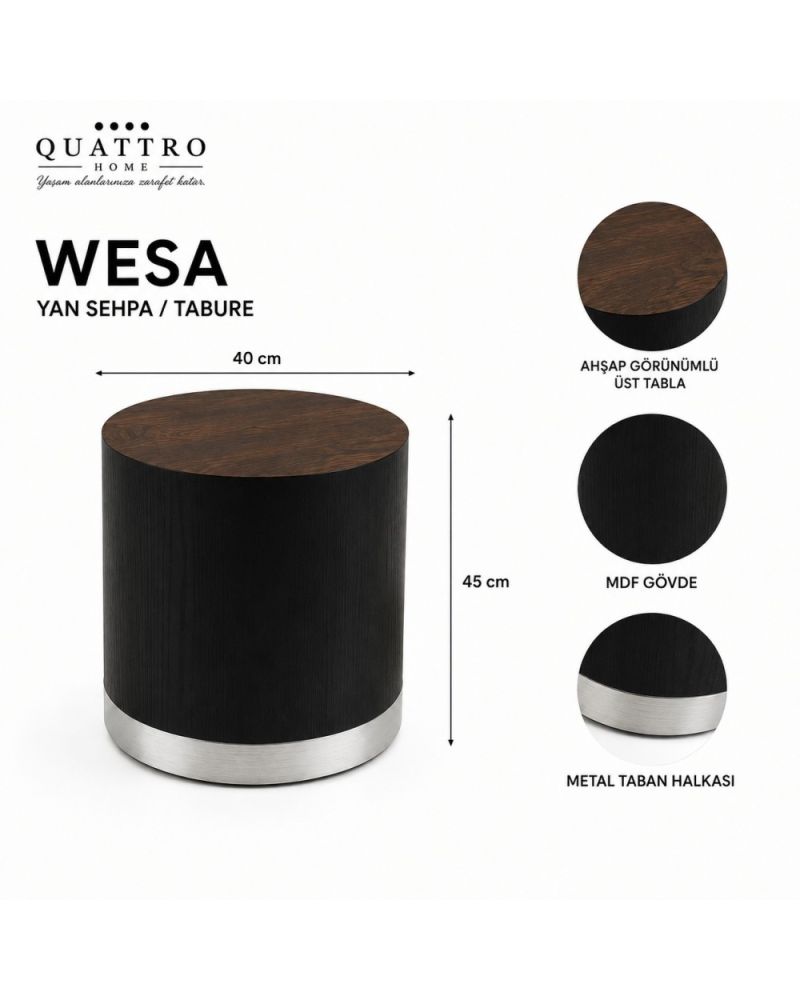 Wesa  Çok Amaçlı Yan Sehpa ve Tabure