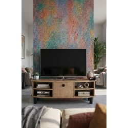 Bej TV Sehpası Suntalam Modern Televizyon Ünitesi 136x44 cm