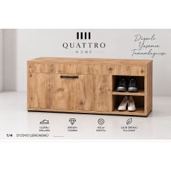 Ayakkabılık Dolabı Kahverengi 90 cm