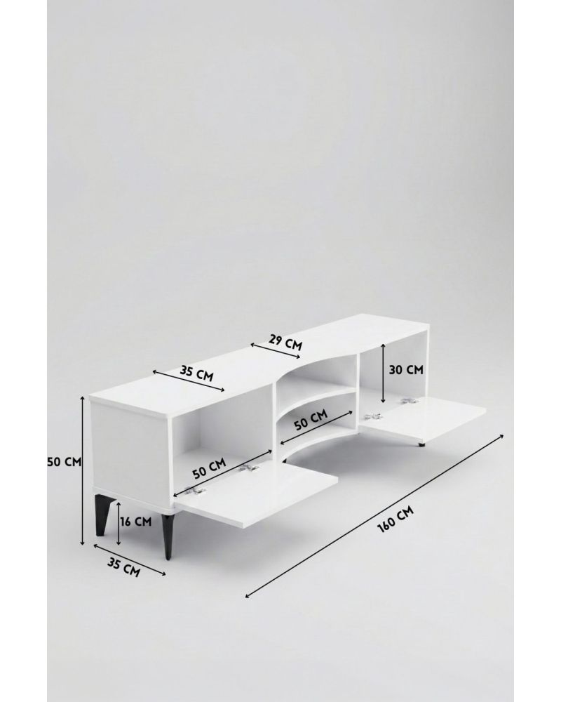 Suntalam TV Sehpası Beyaz 160x35 cm