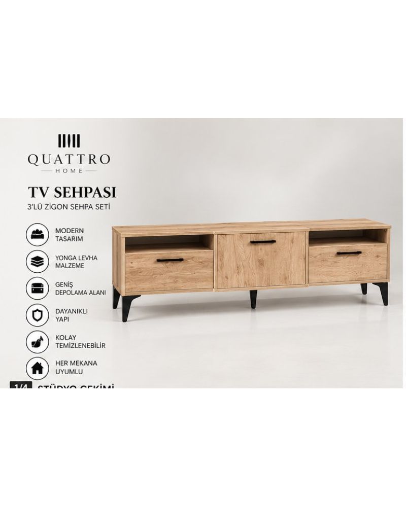 Bej TV Sehpası 160x40 cm