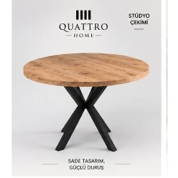Yuvarlak Mutfak Masası Atlantik Kahverengi 90 cm