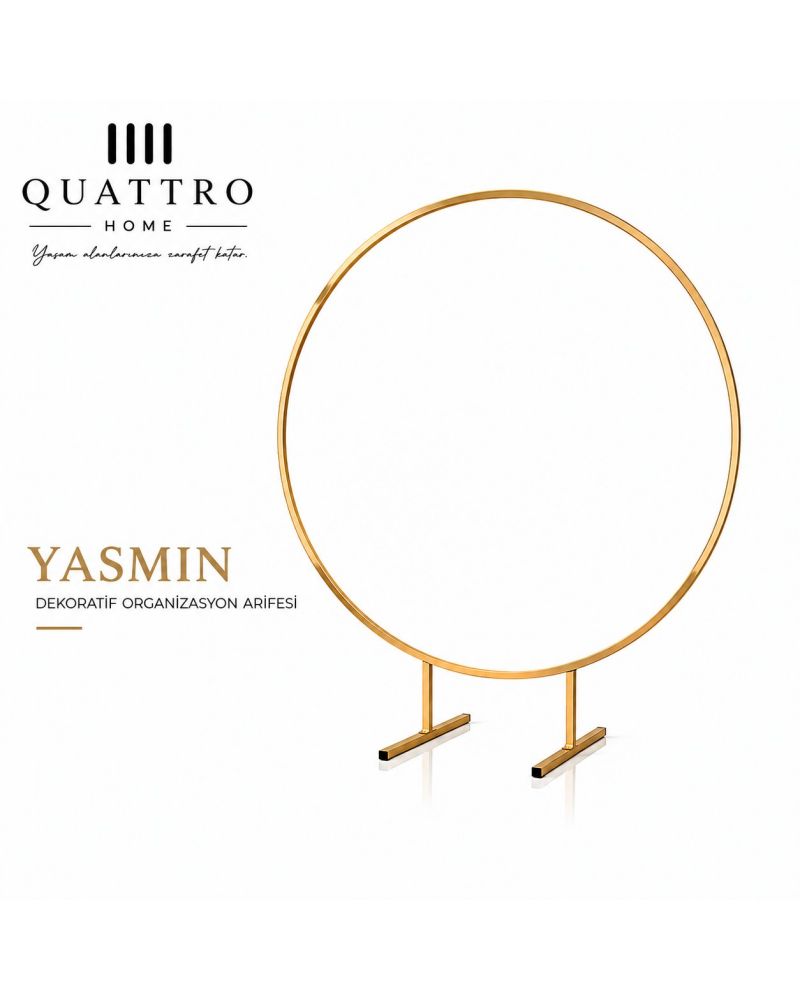 Yasmin Yuvarlak Dekoratif Organizasyon Arifesi Gold Metal Ayarlanabilir 180-205 cm