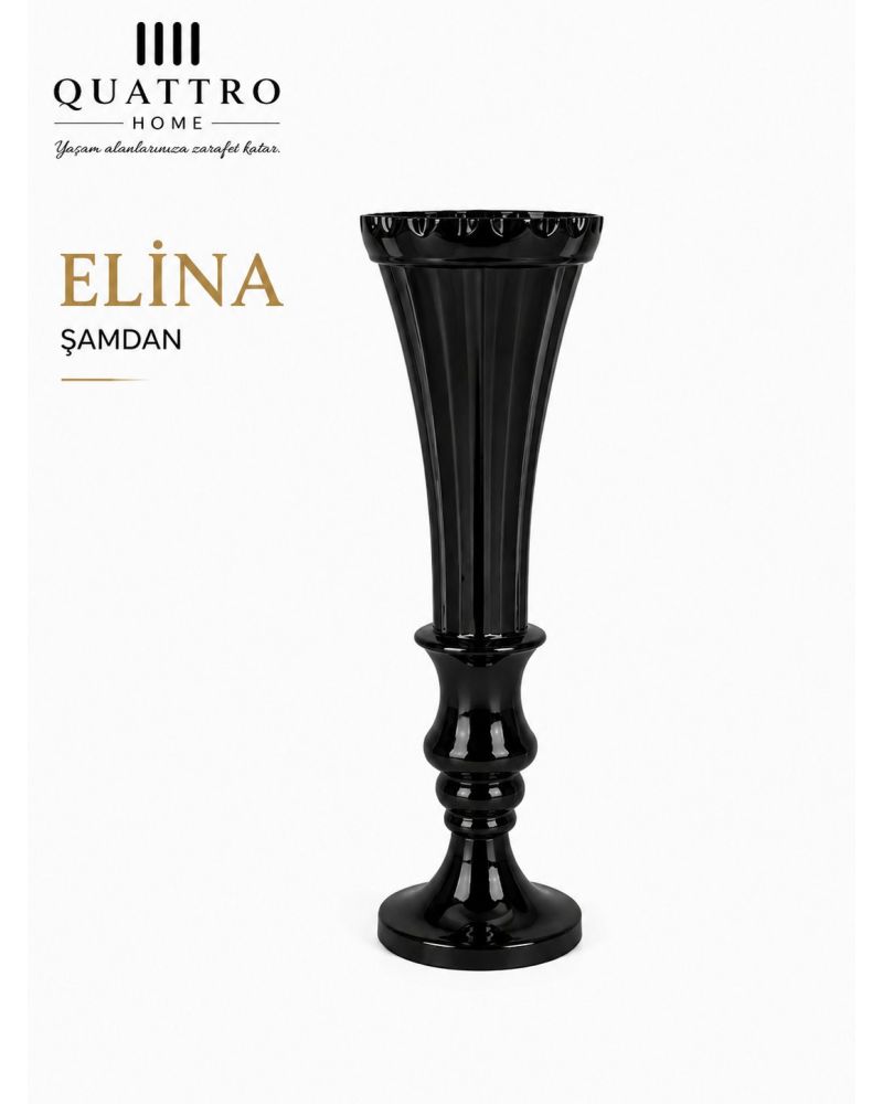 Elina Dekoratif Metal Şamdan – Parlak Modern Tasarım