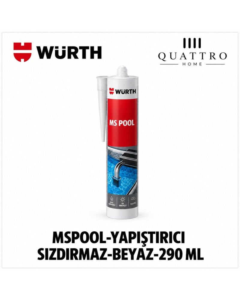 MS Pool Havuz Yapıştırıcı ve Sızdırmazlık Mastiği Beyaz 290 ml(5 Adet)