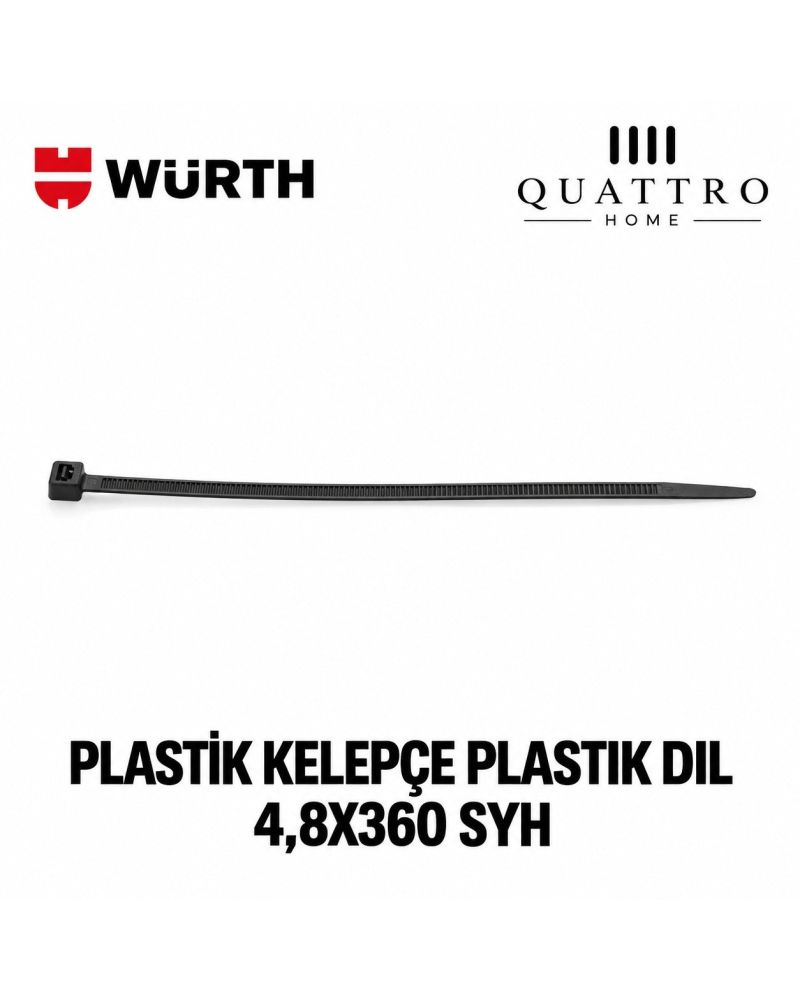 Plastik Kablo Bağı 4,8x360 mm Siyah (500 Adet)
